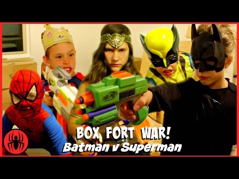 BOX FORT WAR! Nerf War Poster