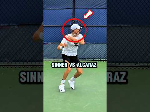 Who Has the More Powerful Forehand? Alcaraz vs Sinner 💥🎾 #Shorts