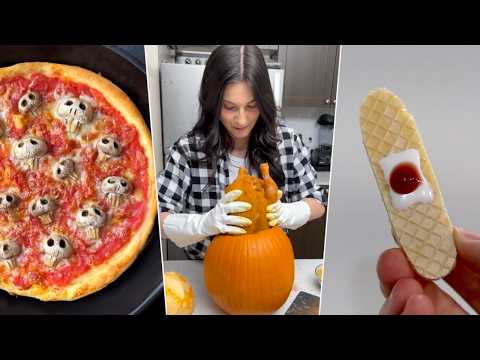 I Tested the Most Cursed Tiktoks- Chicken in a Pumpkin, Edible Bandaids, Skeleton Pizza