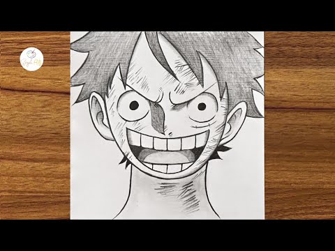 How to draw Monkey D. Luffy || Easy anime drawing step by step || Easy drawing ideas for beginners