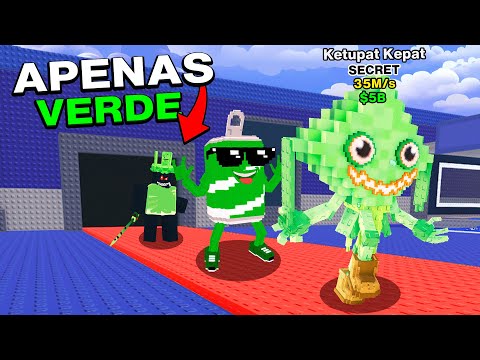 $0 a $1 TRILHÃO usando APENAS BRAINROT VERDE