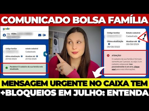 BOLSA FAMÍLIA: Saiu MENSAGEM IMPORTANTE no CAIXA TEM para quem RECEBE BOLSA FAMÍLIA em JULHO