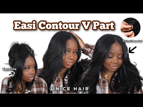 ♡ OMG Upgraded Easi Contour V Part Yaki Wig | Layers & Drawstring | UNICE HAIR