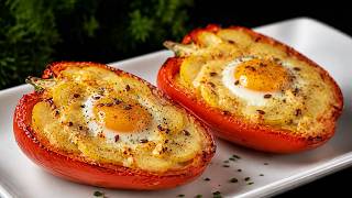 Legen Sie einfach ein Ei in eine Paprika und Sie werden begeistert sein! Preiswertes leckeres Rezept
