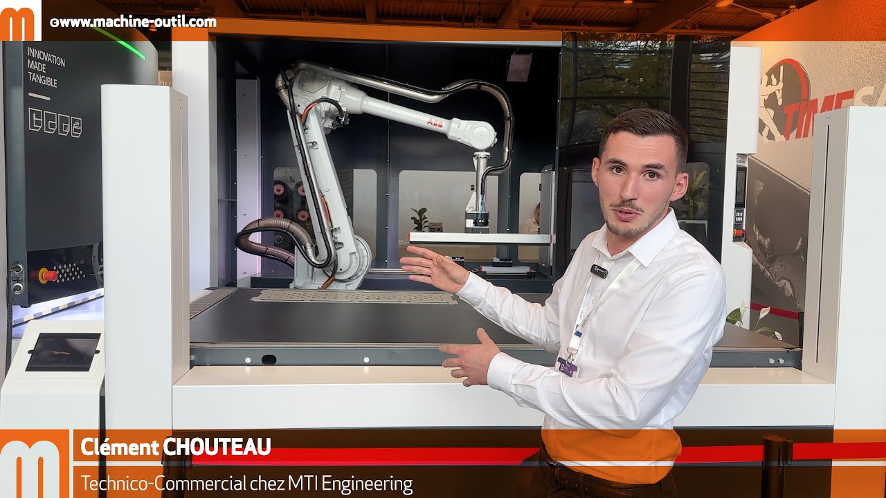 Ebavureuse de tôle robotisée avec dépalettisation et repalettisation