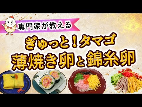 【専門家が教える】薄焼き卵　～ぎゅっとタマゴ～　Egg garnish