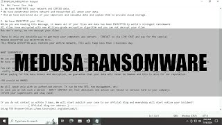 Video thumbnail for "Ransom.Win32.Medusa | Demonstration" video.