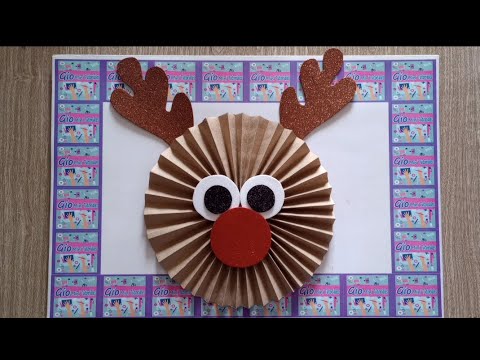 como hacer un reno de papel y fomi PASO A PASO #diy #tutorial #navidad