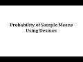 Understanding Sample Means and Probabilities