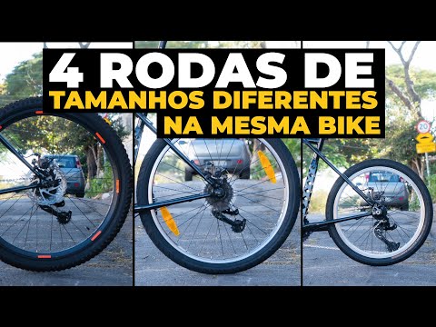4 tamanhos de roda na mesma bicicleta. Pedaleria
