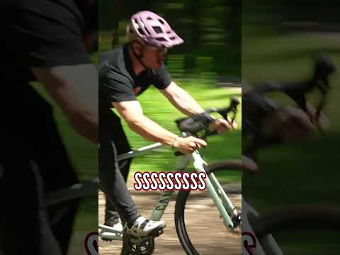 Road Bike Gets Sent On Big Jumps By Mountain Biker! ??