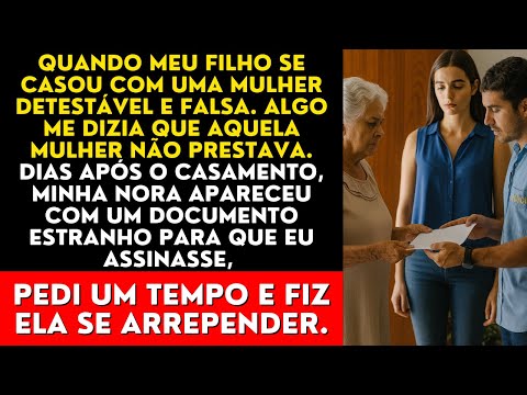 Quando meu filho se casou com uma mulher detestável e falsa. Algo me dizia que aquela mulher não...