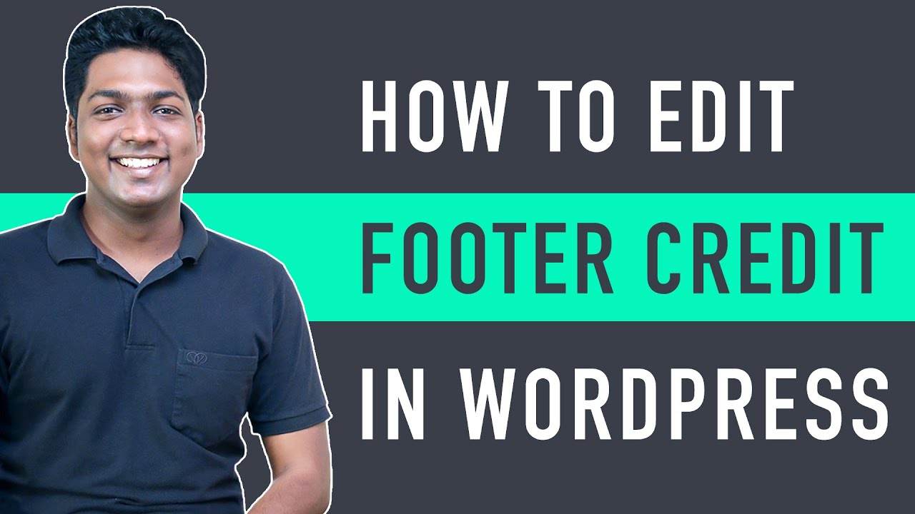 How to Edit Footer Copyright Text in any WordPress Theme - Website Learners