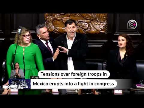 YouTube video thumbnail: Fight Breaks out Between Mexican Senate Leaders as Session Ends