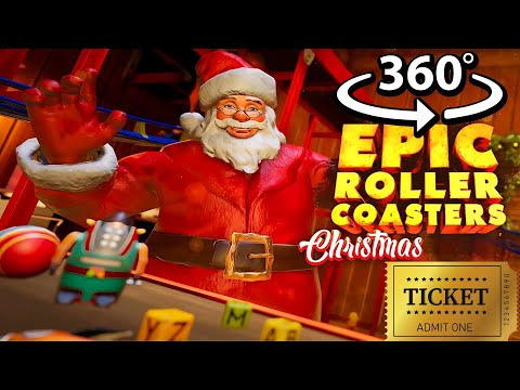 360° INSIDE Santa's 🎅 TOY FACTORY | Epic Christmas 🎢 Rollercoaster VR