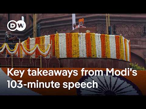 YouTube video thumbnail: PM Modi Addresses the Nation in Lengthy Speech as India Celebrates Independence Day