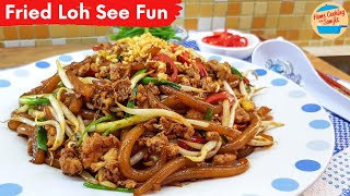 Fried Loh See Fun with Minced Chicken Recipe | Rice Pin Noodles