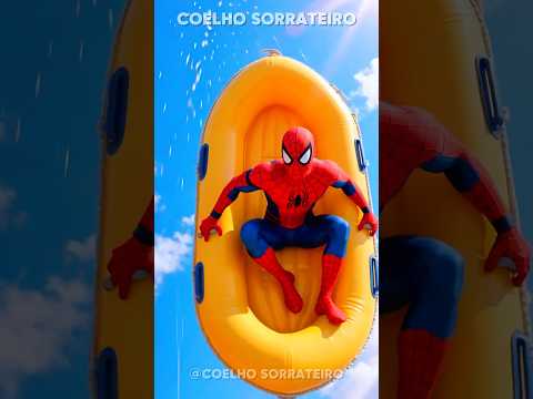 Homem-Aranha SALVA a PEQUENA Arlequina no AVIÃO!! #shorts  #spiderman  #supergirl