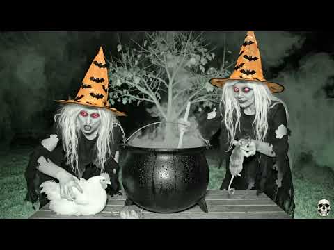 Night Vision Witches Caught on CCTV Cooking in the Backyard | Halloween Horror Footage