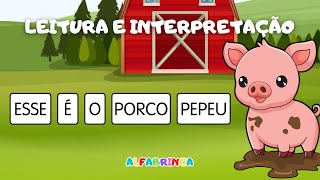 Praticar a leitura - Leitura e interpretação de texto - Animais da Fazenda - Alfabetização