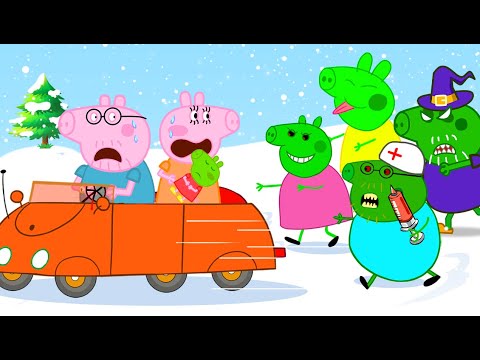 Peppa Pig vs Zombies, Run Now Peppa!!! Zombies Are Chasing!!🧟‍♀️| Peppa Pig Funny Animation