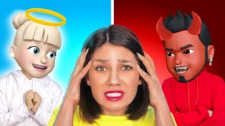 2 ANGEL vs DEMON! WHO WILL YOU CHOOSE? 😈😇 Funny Life Situations by SMOL