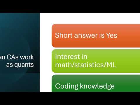 Can Accountants/ CAs work as Quants?
