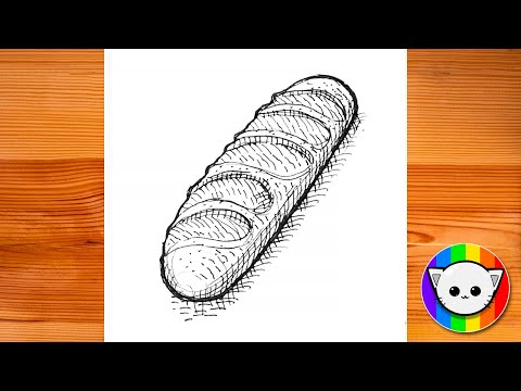 How to draw a bakery clipart - Sketching tutorial