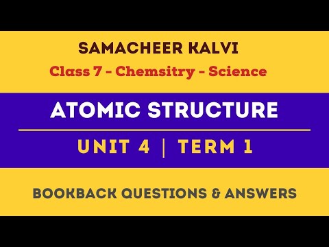 Atomic Structure Book Back Answers | Unit 4  | Class 7 | Chemistry | Science | Samacheer Kalvi