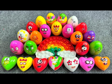 Satisfying ASMR🌈 Finding Numberblocks, Cocomelon, Paw Patrol in Rainbow EGGS with SLIME Coloring