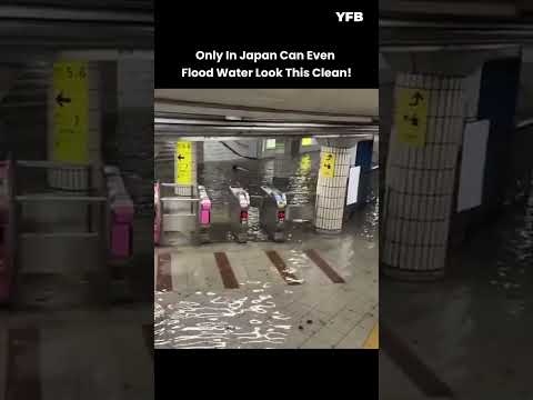 EVEN THE FLOOD WATER IS CLEAN IN JAPAN! #shorts #shortvideo #trending #trendingshorts #viralshorts