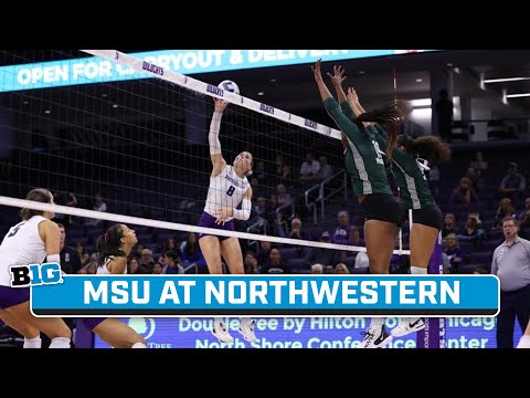 Michigan State at Northwestern | Big Ten Volleyball | Sept. 29, 2023 | B1G Encore