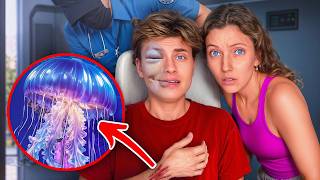 Jellyfish ATTACKED My Brother!! Will He SURVIVE?!