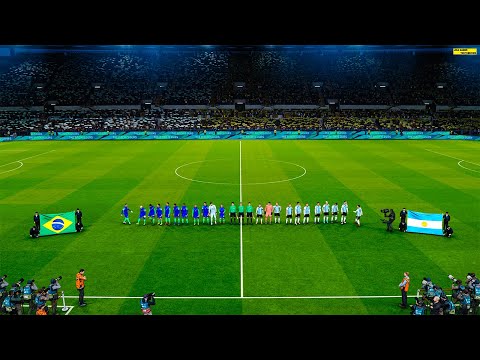 PES - BRAZIL vs ARGENTINA  Friendly Match - Full Match All Goals HD - Gameplay 2023 PC