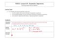 Geometric Sequences and Formulas