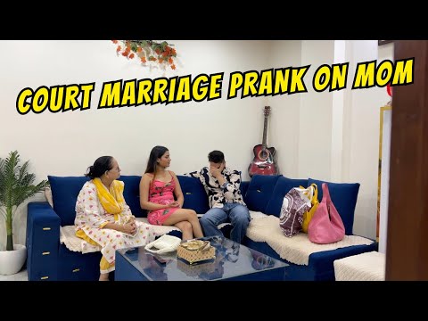 COURT MARRIAGE PRANK ON MOM👰🤵💍MOM HUE BAHUT GUSSA 😡 #prank #youtuber #vlog #youtube #marriageprank