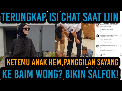 Terungkap Isi Chat Saat Ijin Ketemu Anak Hem,Panggilan Sayang Paula Ke Baim Wong? Bikin Salfok!