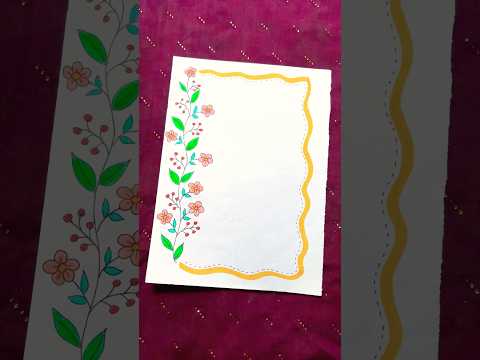 Beautiful Border Designs/Project Work Designs/Title Page #shorts #gameape