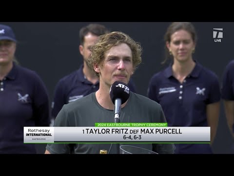 Max Purcell's Eastbourne Finalist Speech | 2024 Eastbourne Final