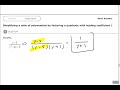 Factoring and Simplifying Polynomials