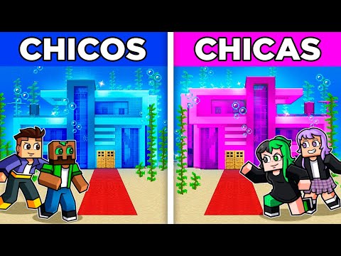 CHICOS vs CHICAS: BASE SECRETA SUBMARINA en Minecraft!