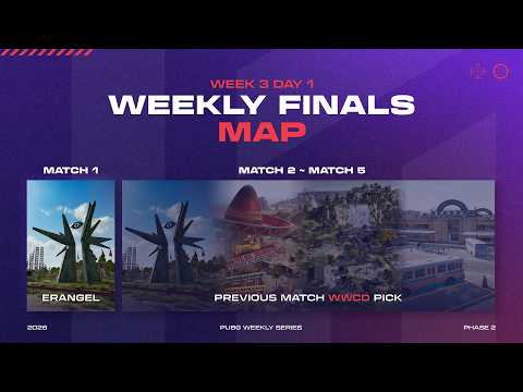 (MAP) 위클리 파이널 WEEK 3 DAY 1 ⎮ 2026 PWS [배틀그라운드] [배그]