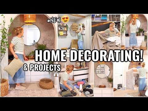 HOME DECORATING & PROJECT IDEAS!!😍 DECORATE WITH ME | DECORATING AND ORGANIZING MOTIVATION