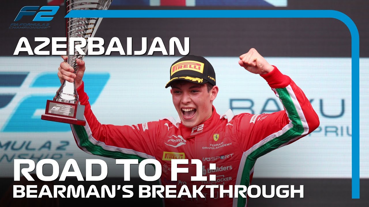 Video Ferrari Driver Academy's Ollie Bearman becames first F2 driver