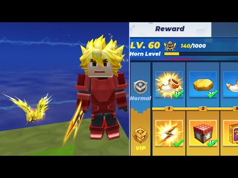 Golden Lightning Bird pet! Unlocking Season 50 BattlePass in BedWars! (Blockman Go)