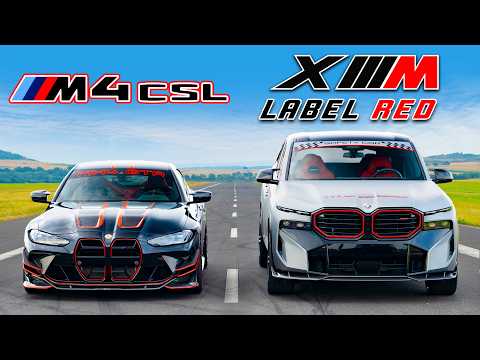 Manhart 튜닝 - BMW XM 라벨 레드 vs M4 CSL 드래그 레이스!