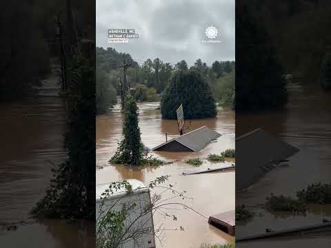 Homes Float by in Extreme Western North Carolina Flooding