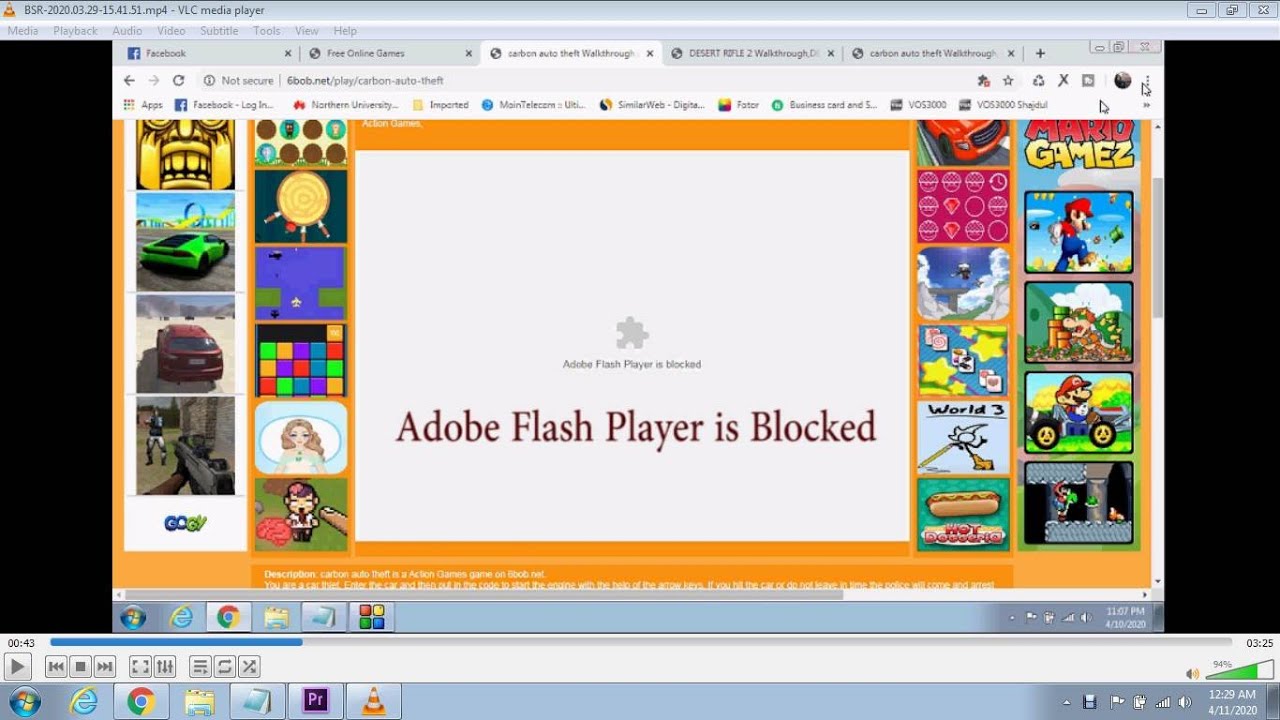adobe flash player is blocked chrome