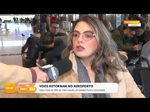 Voos retornam no aeroporto de Florianópolis | Cotidiano | SCC Meio-Dia