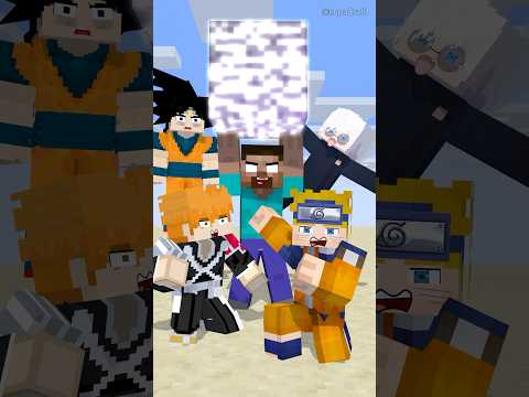 Help Herobrine lift bedrocks #shorts  #helpherobrine #goku #naruto #gojo #ichigo #minecraftshorts